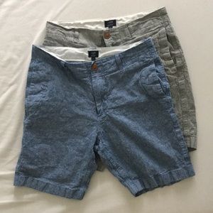 J. Crew Linen Cotton Beach Short Lot of 2 ! 31w